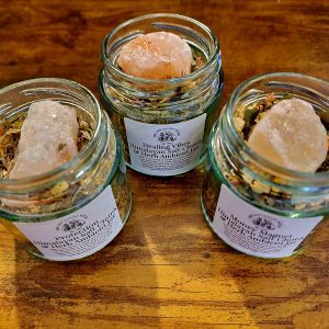 Handmade & Blessed Himalayan Salt Chunk & Herb Ambient Jar 125ml